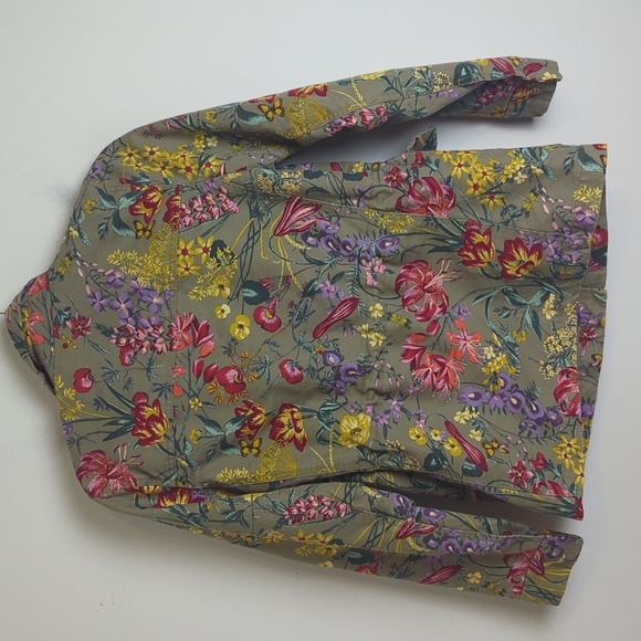 Cottagecore Farmhouse Floral Chore Jacket Utility Gorpcore Women's Size 6 - Picture 9 of 16
